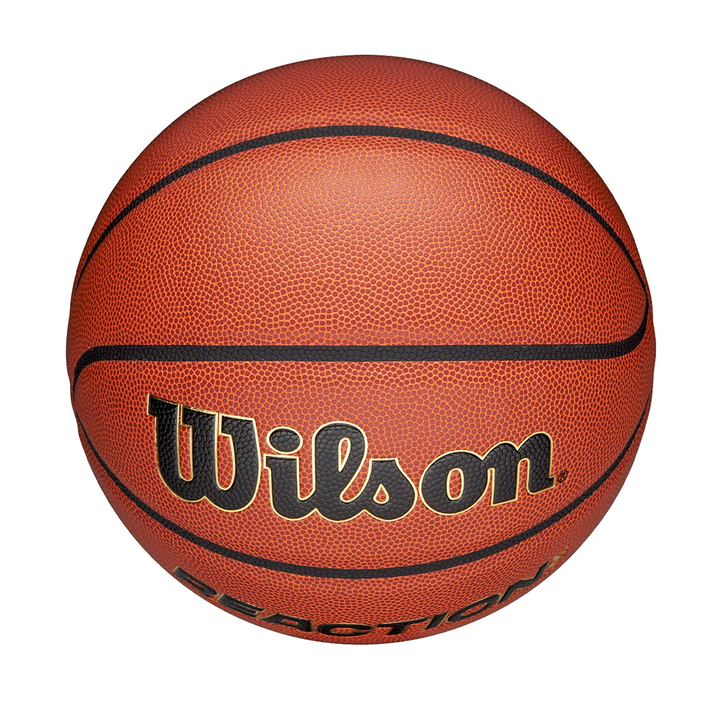 Мяч баск. WILSON Reaction PRO, WZ2026601XB07, р.7, композит, бутил. камера, темно-коричневый