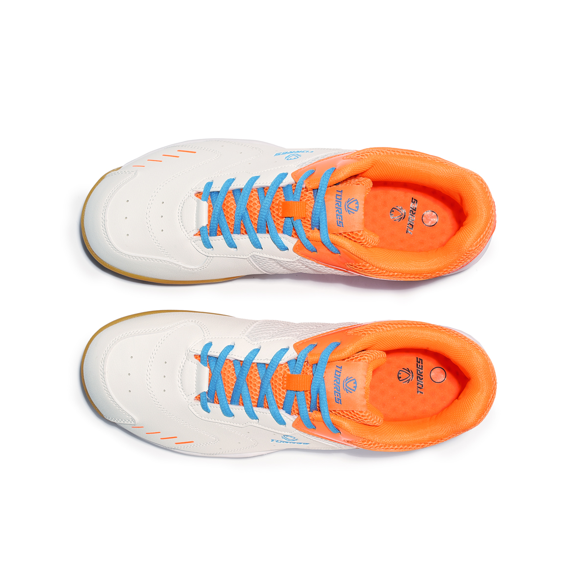 Бутсы зальные TORRES MAXIMA, TS134231-287-41, р.41, ЭВА,резина,ПУ,текстиль, бело-оранжевый