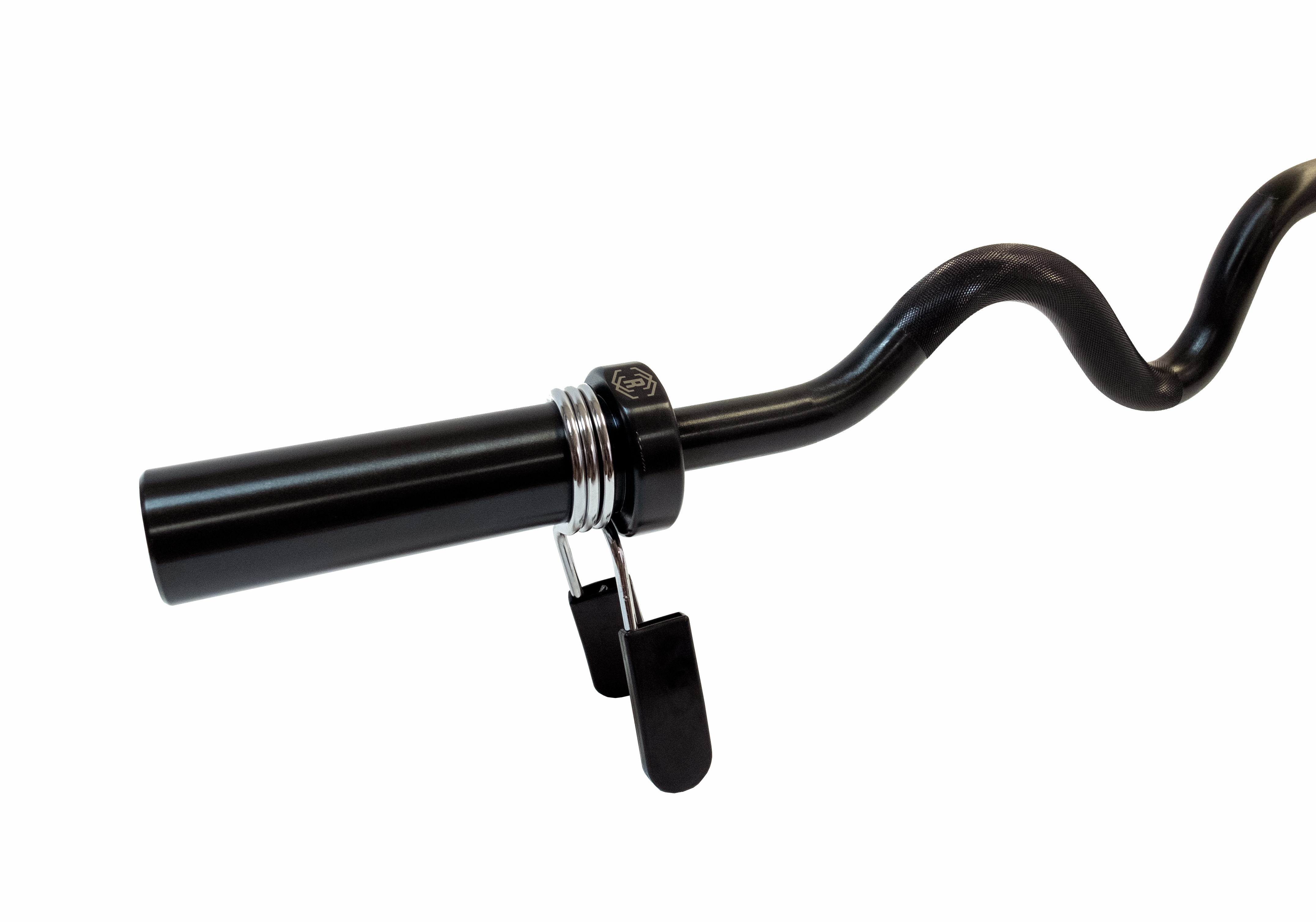 Гриф олимпийский сильноизогнутый черный 47" REBEL с замками