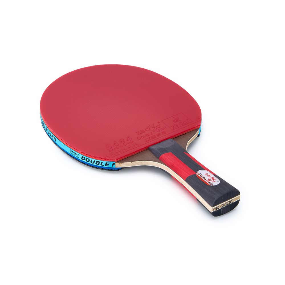 Ракетка для н/т DOUBLE FISH CK-208, для любителй, ITTF,наклад. 2,2 мм, конич. ручка + сумка-чехол