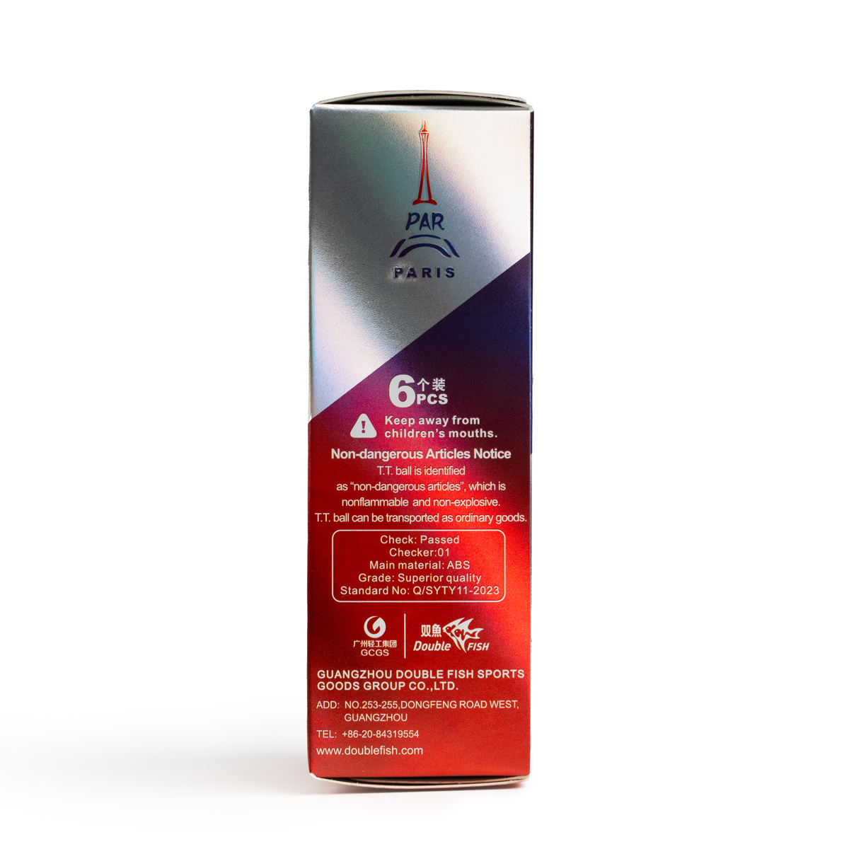 СЦ*Мяч для наст. тенниса DOUBLE FISH PARIS 2024 Olympic Games 3***,PAR40+, ITTF Appr,ABS,уп.6 шт