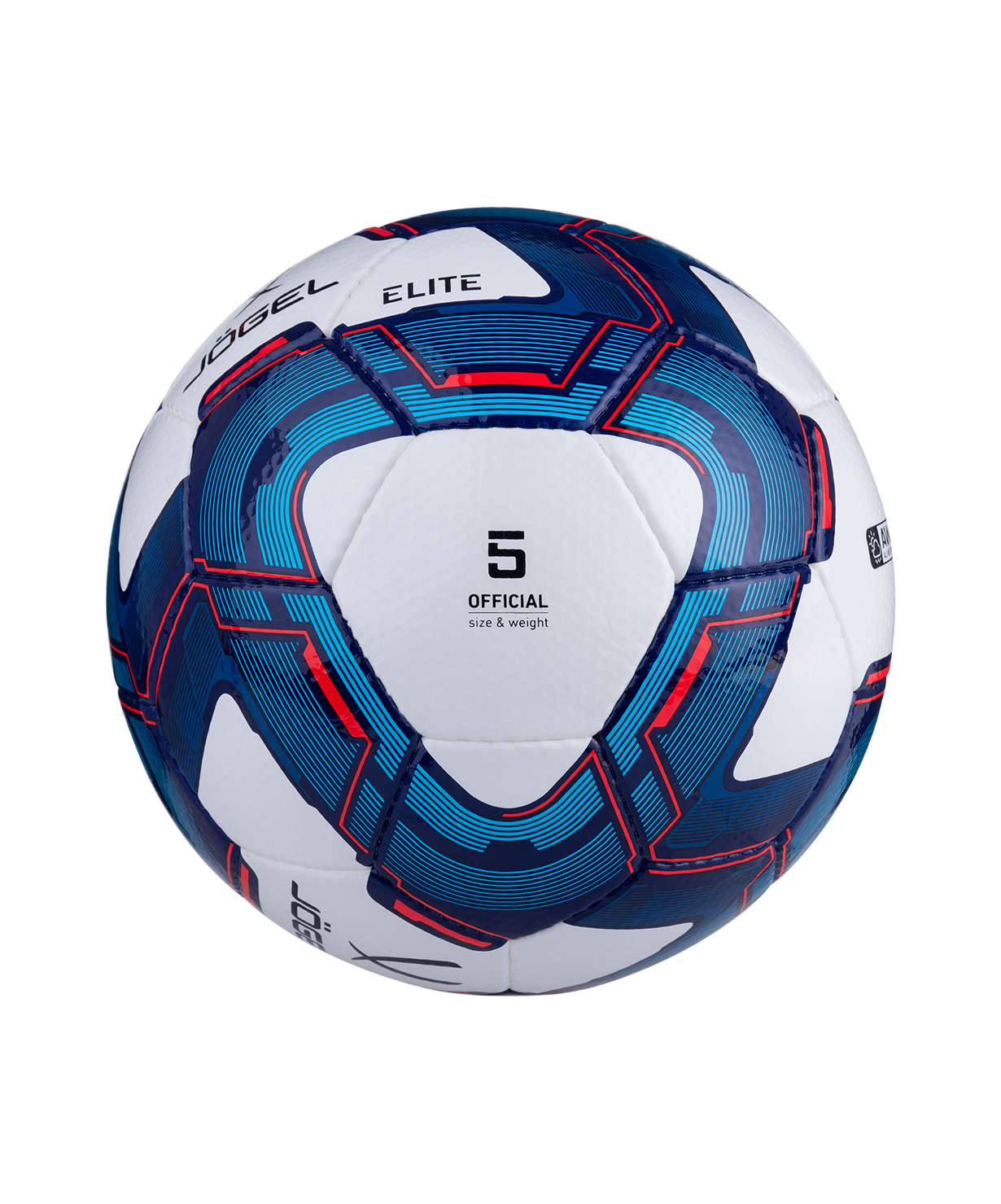 Мяч футбольный JOGEL Elite №5, белый/синий/красный, размер 5