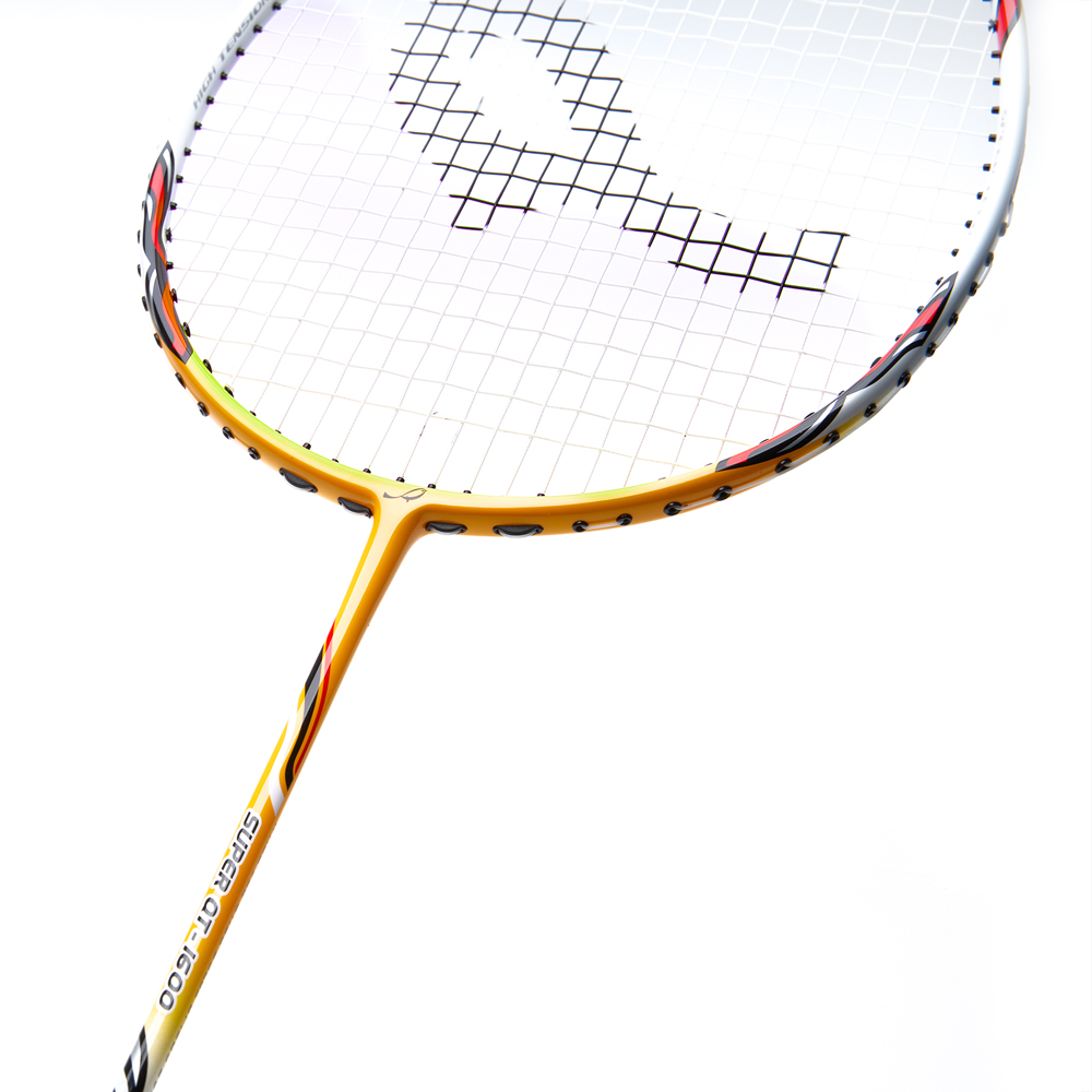 Ракетка для бадм. DOUBLE FISH JINQUE QT-1600, для продвинутых,карбон со струнами,литая,оранжевый