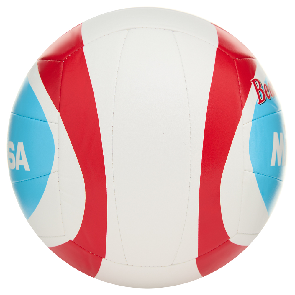 Мяч вол. пляжн. MIKASA BV543C-VXB-RSB, 18 панелей,синт.кожа (ТПУ), маш.сш.,бут.кам,бело-сине-красный