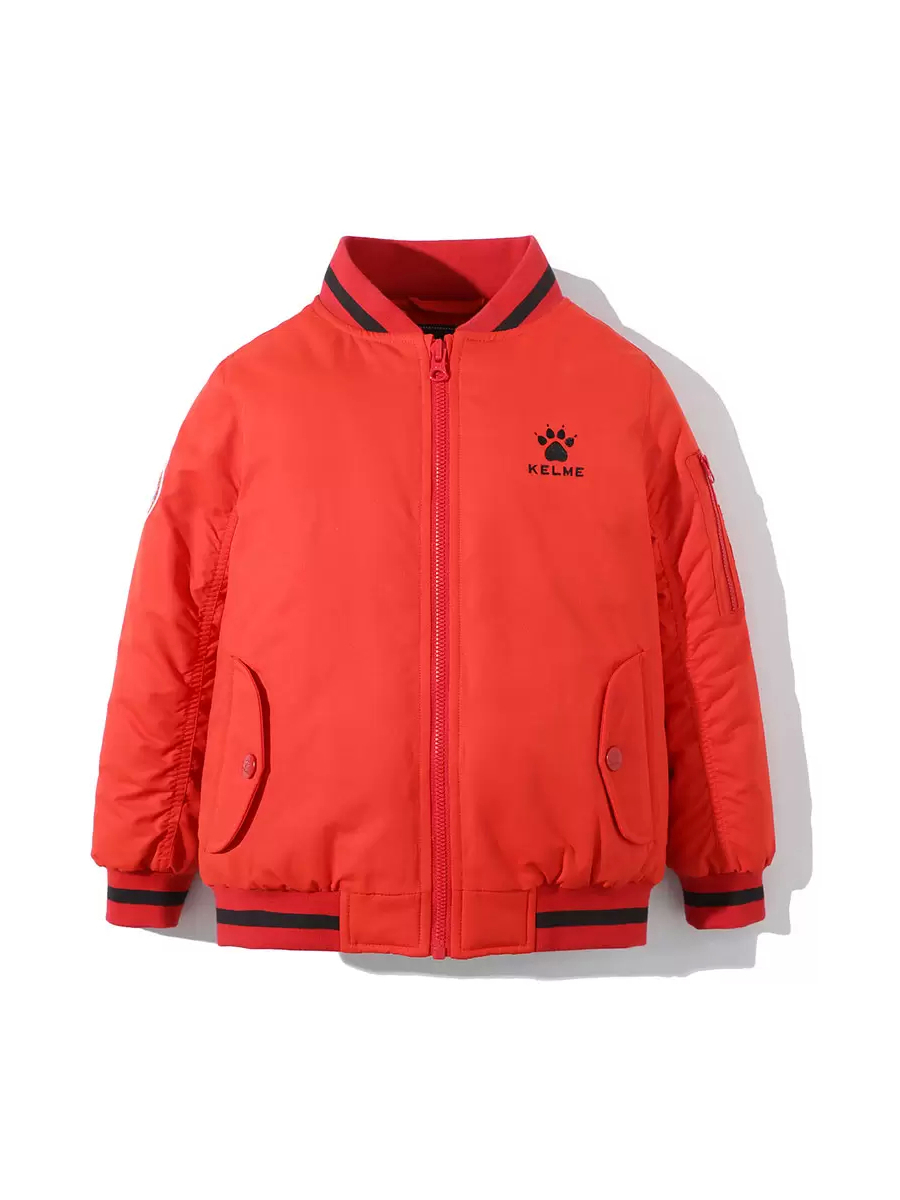 Детский бомбер KELME Boys Baseball Collar Cotton Coat Red