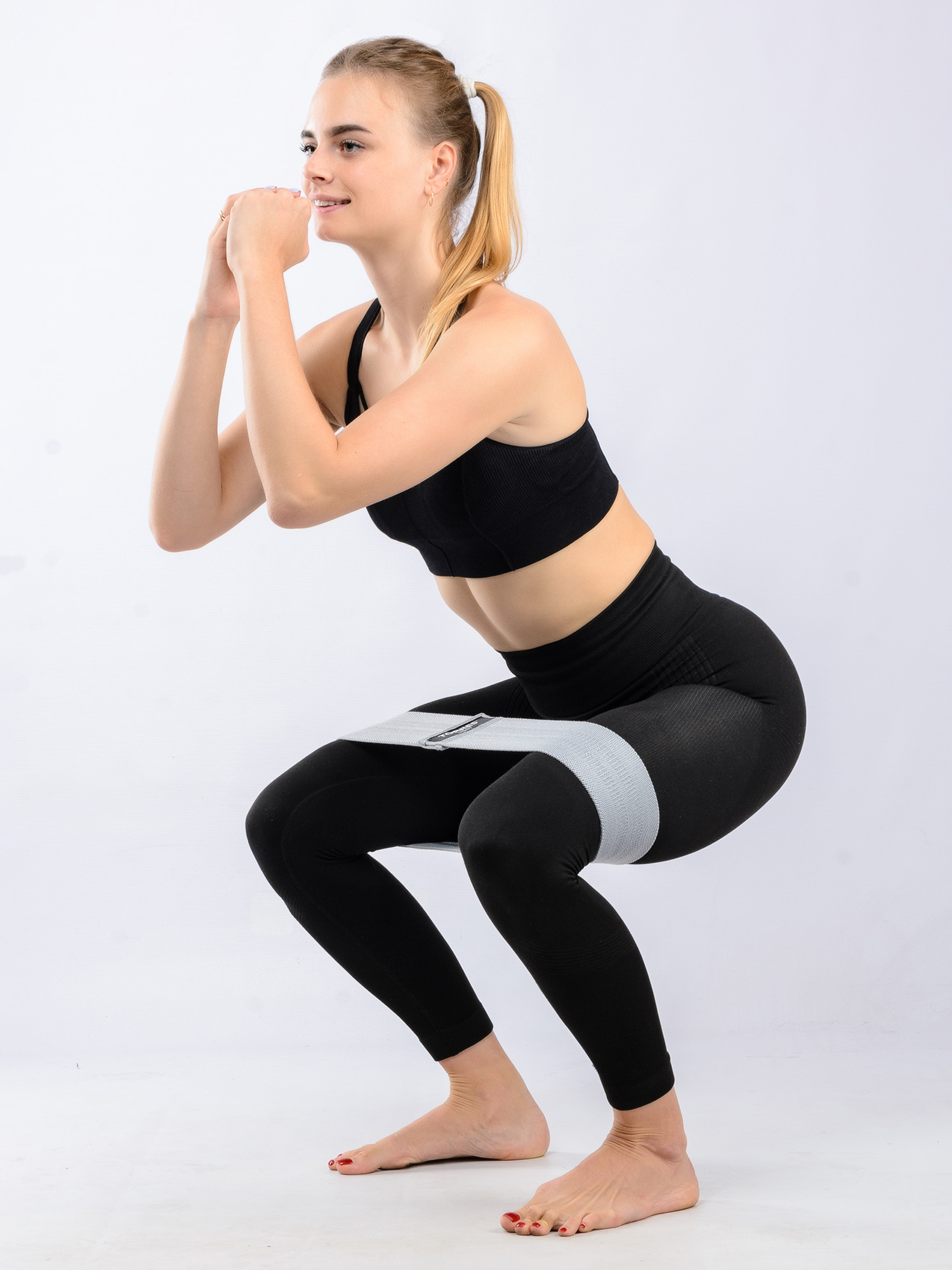 Эспандер TORRES набор эластичных петель, AL02205, ткань, д.38 см, ш.8 см, 3 жгута разн сопр.