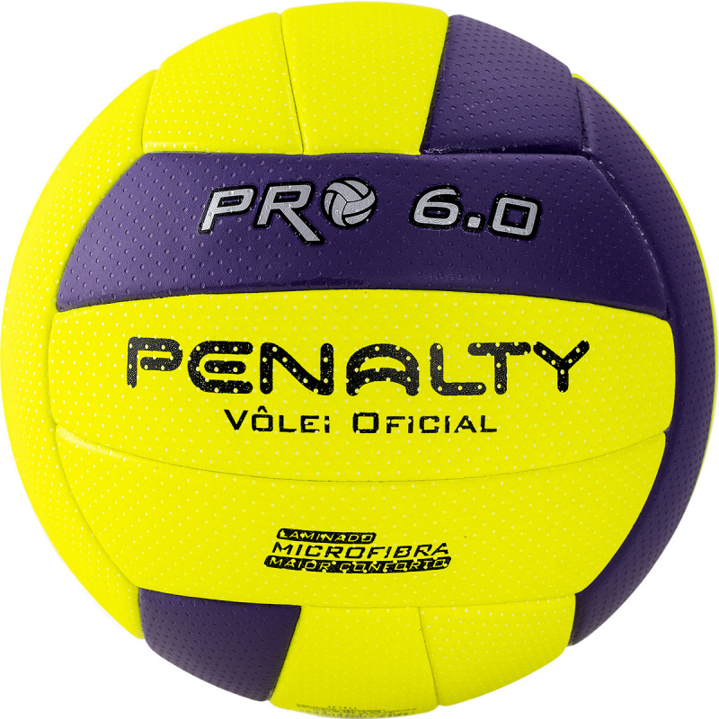 СЦ*Мяч вол. PENALTY BOLA VOLEI 6.0 PRO, 5416042420-U, р.5, микрофибра, термосшивка, желт-фиол