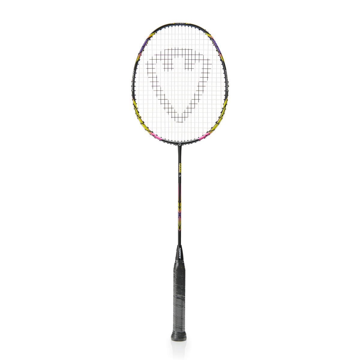 Ракетка бадм. TORRES Game5, BD23511, для продв., стерж/обод из карбона, со струнами, жёлтый