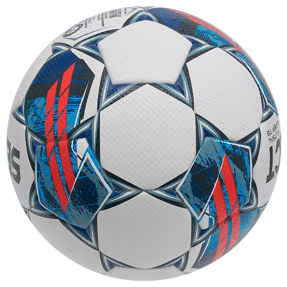 Мяч футзал. SELECT Futsal Super TB 3613460003,р.4, FIFA Quality Pro, 32п,ПУ, термосш,бело-сине-красн