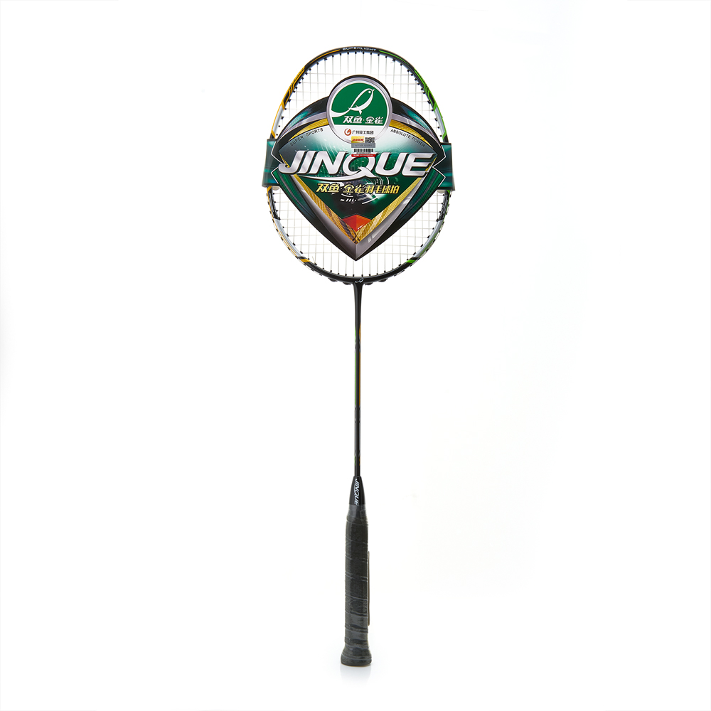Ракетка для бадм. DOUBLE FISH JINQUE QT-1603, для продвинутых,графит со струнам,литой,черный
