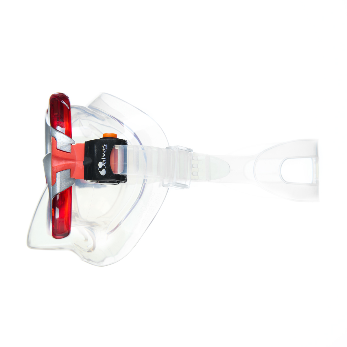 Маска для плав. Salvas Viva Sr Mask, CA535S1RYSTH,закален.стекло, силикон, р.Senior, красный