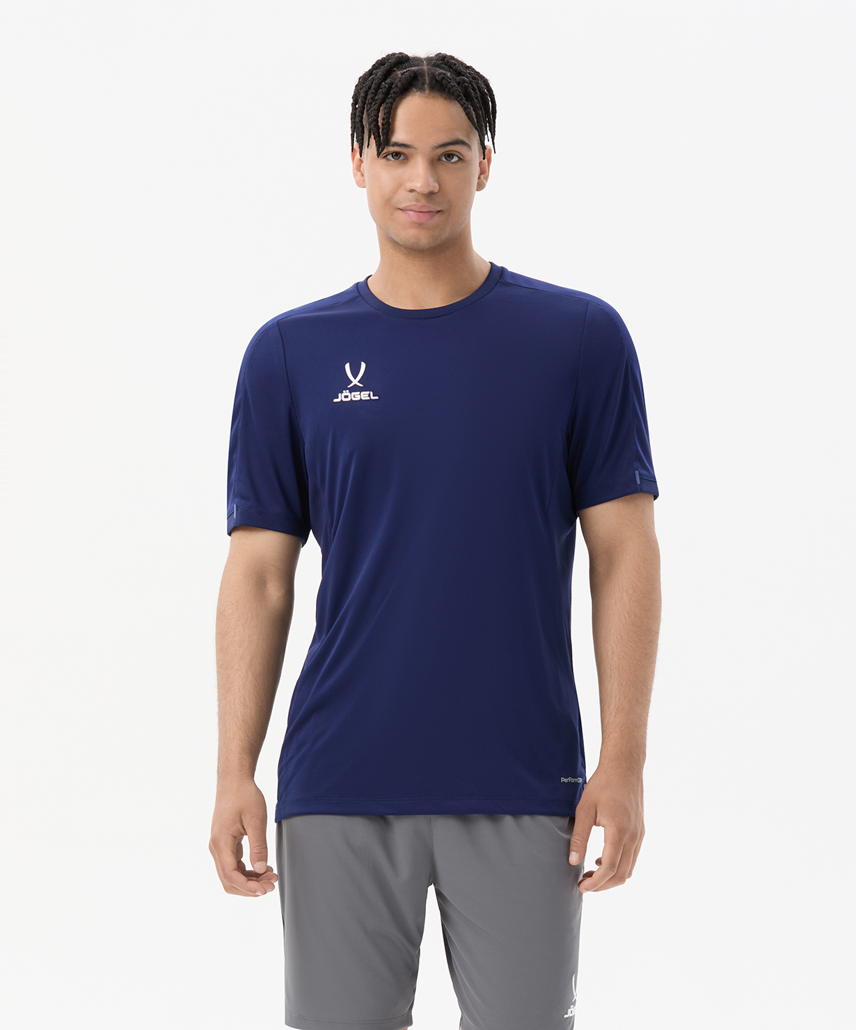Футболка тренировочная JOGEL PREMIER PerFormDRY Training Poly Tee, темно-синий, размер L