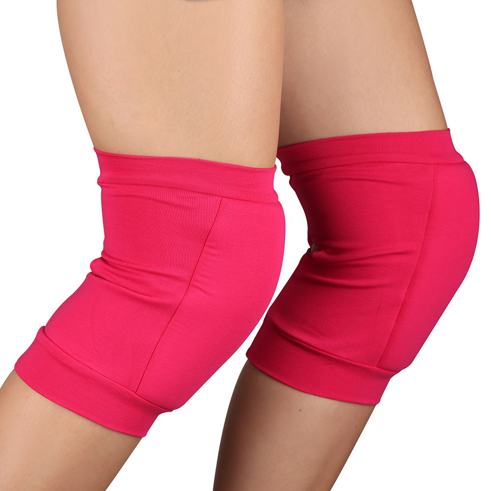 Наколенники для гимнастики и танцев INDIGO, SM-113-FS, р.XS, 3-6лет, хлопок, эластан, ПУ, фукс