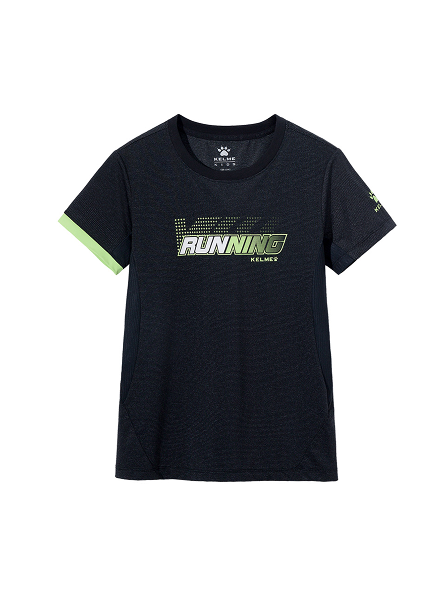 Детская футболка KELME Running Short Sleeve T-Shirt Kid Black
