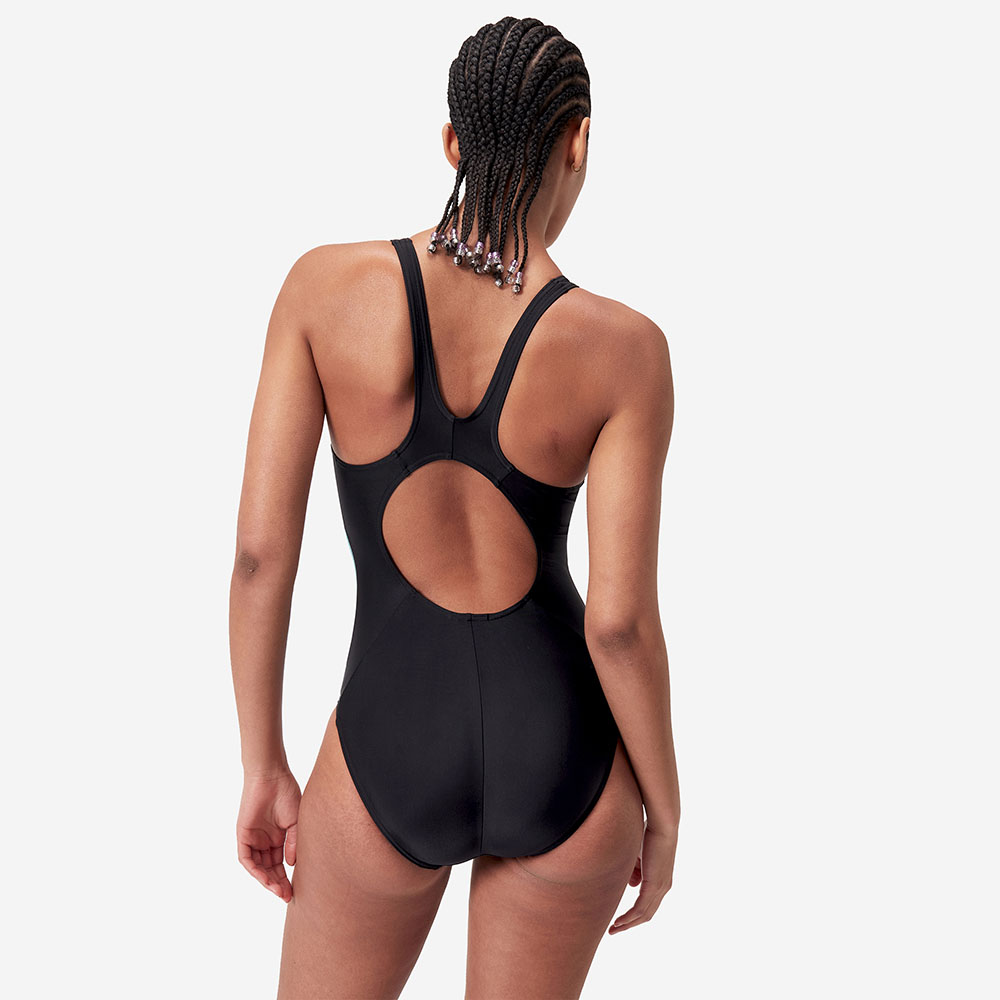 Купальник SPEEDO Colourblock 2.0 Muscleback, 8-00424817558, р.38 (рос.50), черно-бирюзово-коралловый