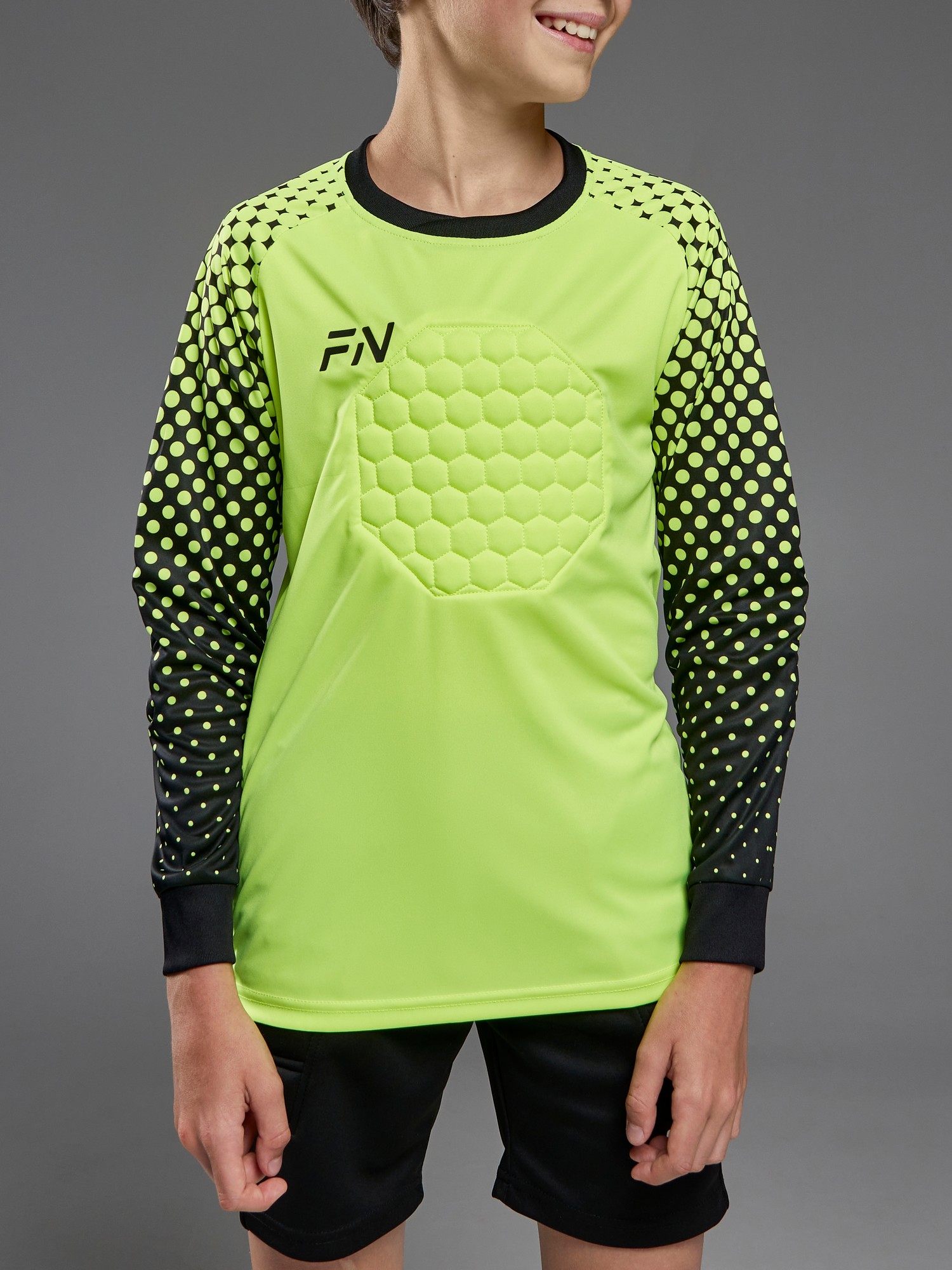 Детский вратарский лонгслив FN Longsleev Kid (Light Green/Black)