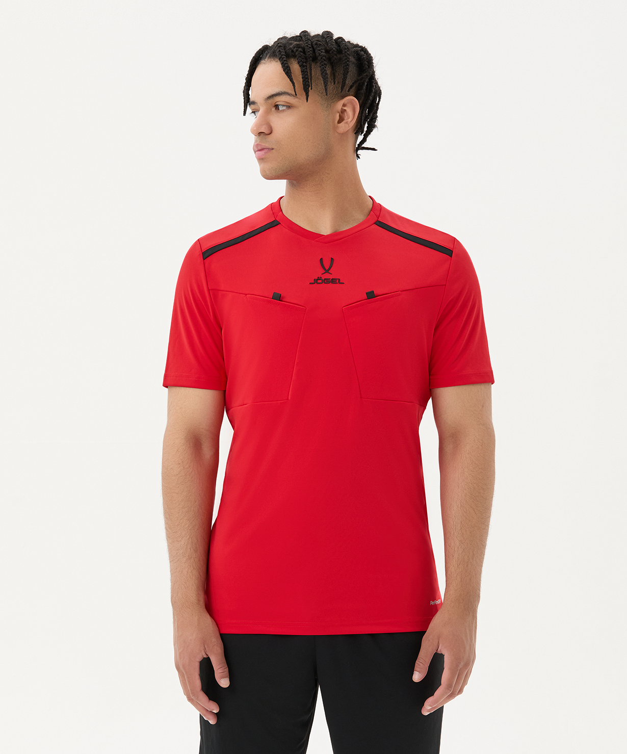 Футболка судейская JOGEL DIVISION PerFormDRY Referee Tee, красный, размер L