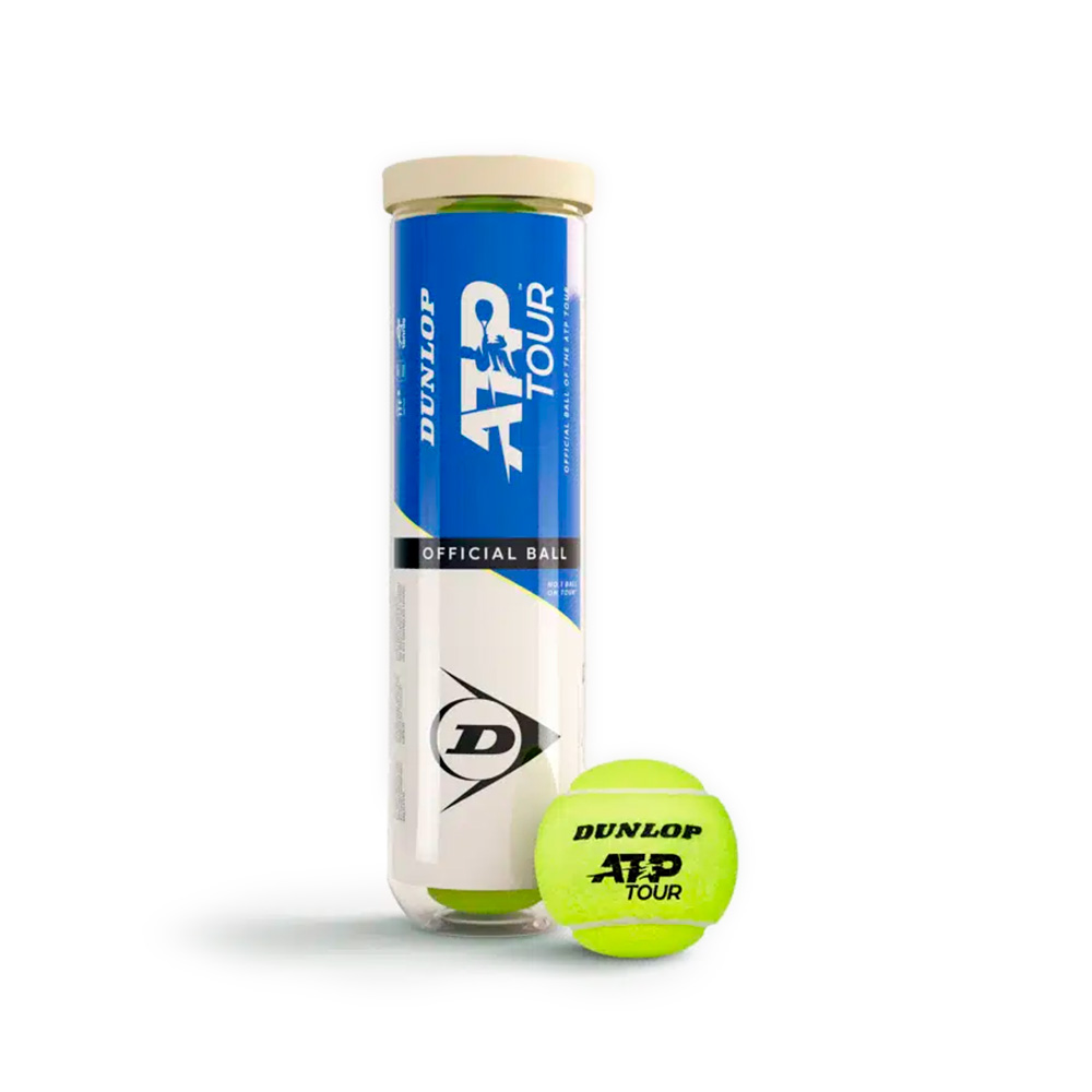 Мяч теннисный Dunlop ATP Official Tour Premium 4B, 601599, уп.4шт, одобр. ITF, нат.резина,фетр.