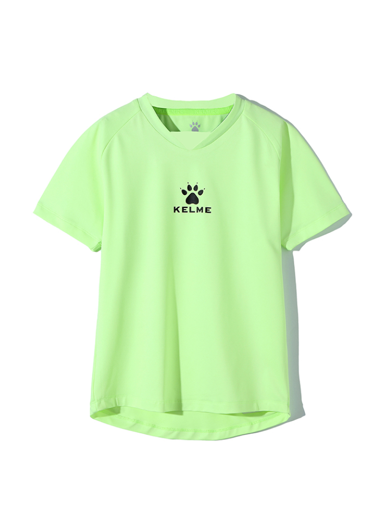 Детская футболка KELME Boys Short Sleeve T-Shirt (Light Green/Green)