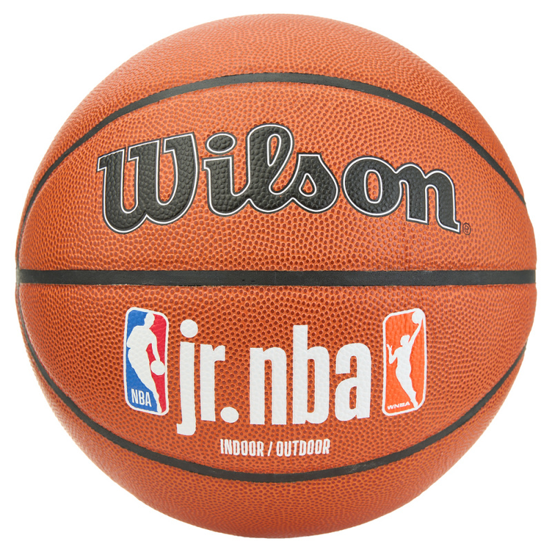 Мяч баск. WILSON JR.NBA Fam Logo Indoor Outdoor, WZ2009801XB7, р.7 композит, бутил. кам., коричневый