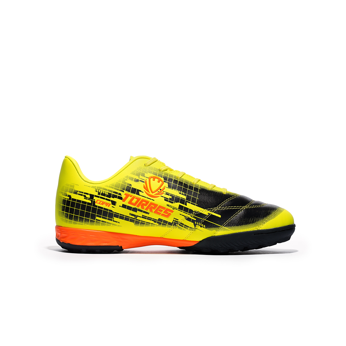 Бутсы футб.(многошиповки) TORRES COPA KID дет. TS234238-614-32, р.32, резина,ПУ,текстиль,чёрно-жёлт.