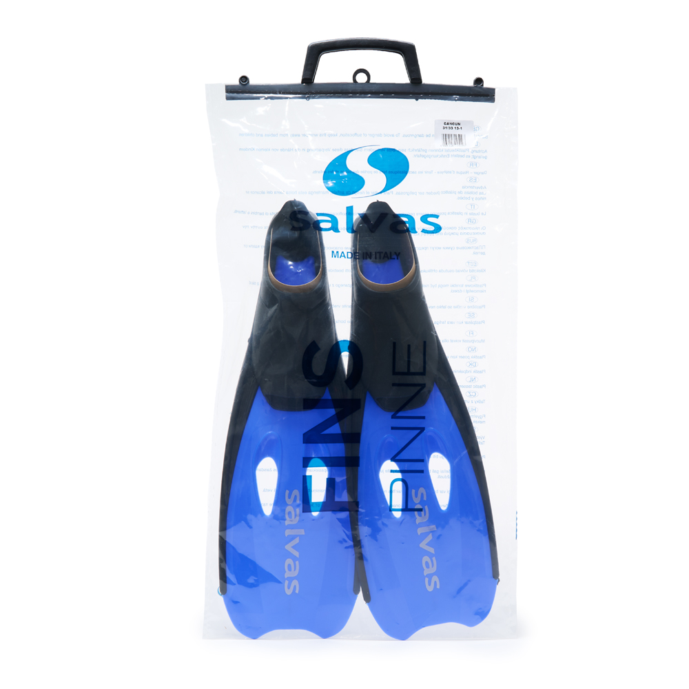 Ласты для плав. Salvas Cancun Fin, BA12538BTSTS,TPR и Technoflex, р.38-39, синий