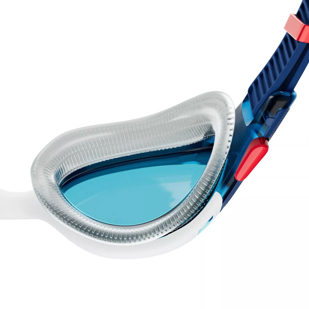 Очки для плав. SPEEDO Biofuse 2.0, 8-00233214502, СИНИЕ линзы, белая оправа