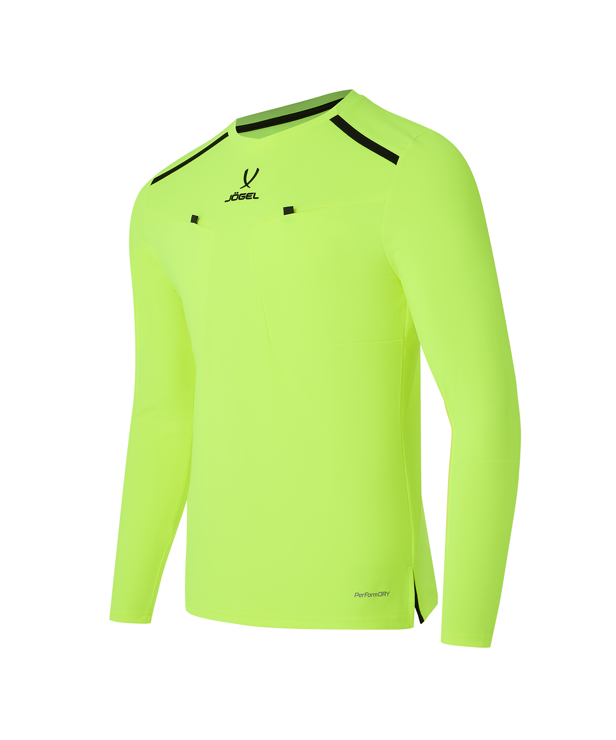 Футболка судейская с длинным рукавом JOGEL DIVISION PerFormDRY Referee LS Tee, желтый неон
