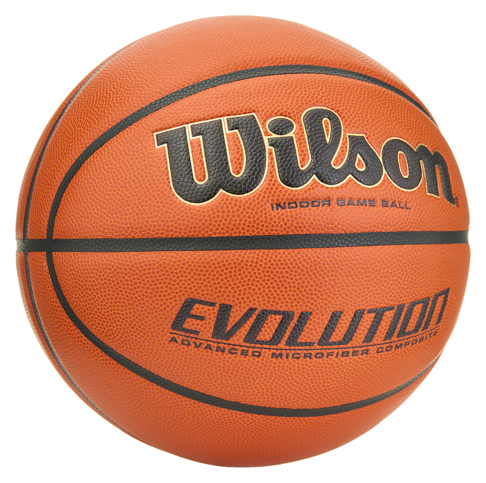 Мяч баск. WILSON Evolution, WTB0516XBEMEA, р.7, микрофибра, бутил. камера, коричневый