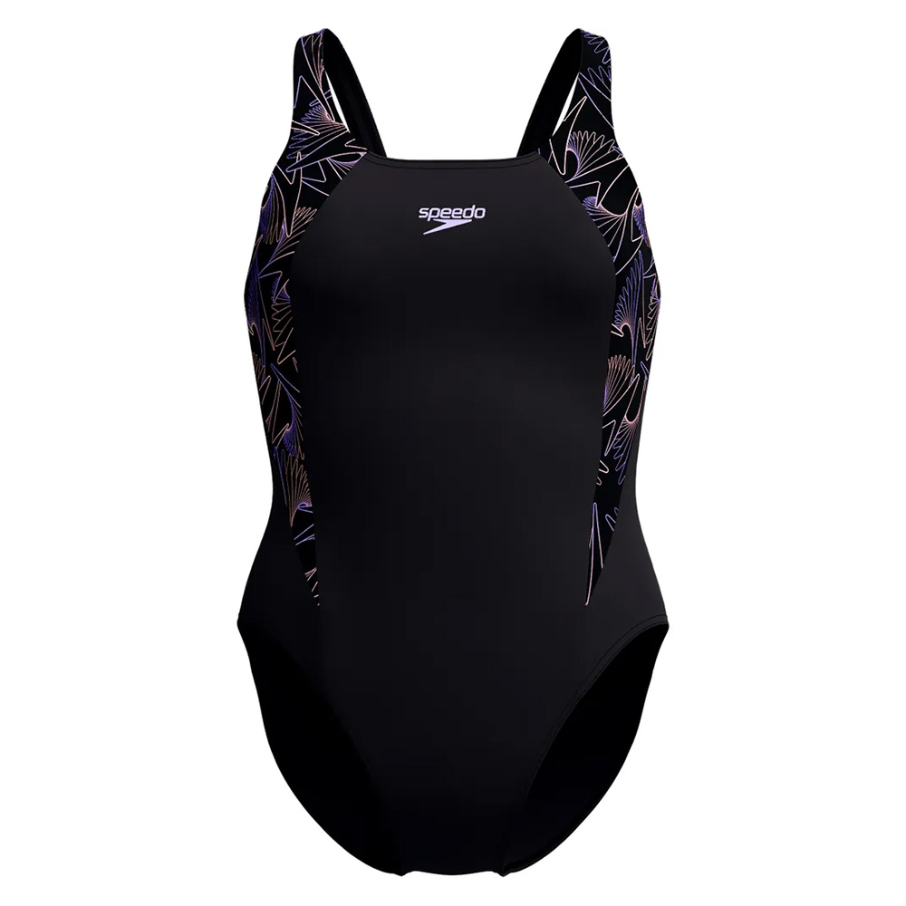 Купальник SPEEDO Hyperboom Splice Muscleback, 8-1347018692, р.36 (рос.48), полиэстер, ПБТ, чер-сирен