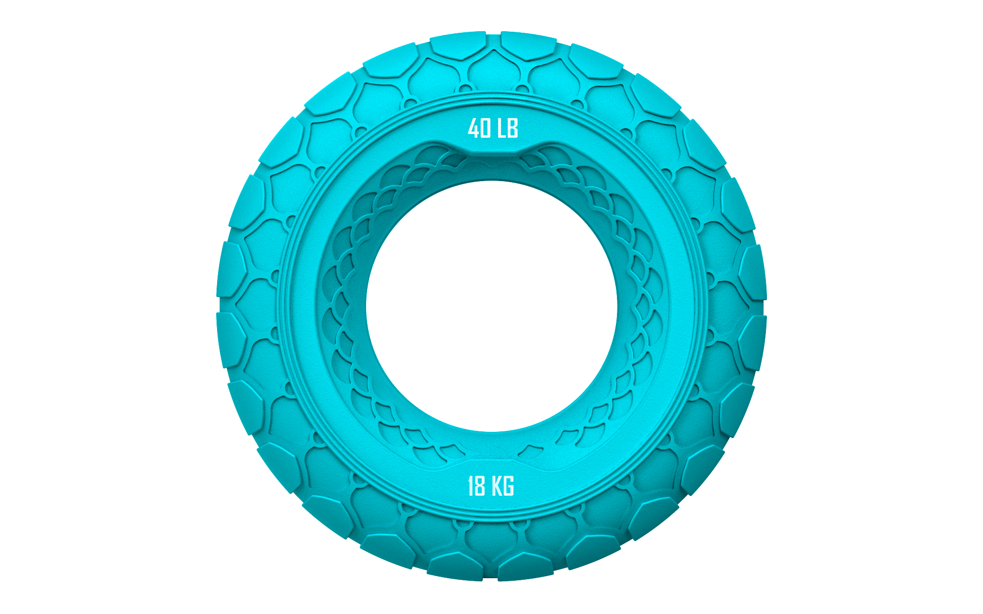 Набор из двух массажных мячей с кистевым эспандером бирюзовый (без коробки)