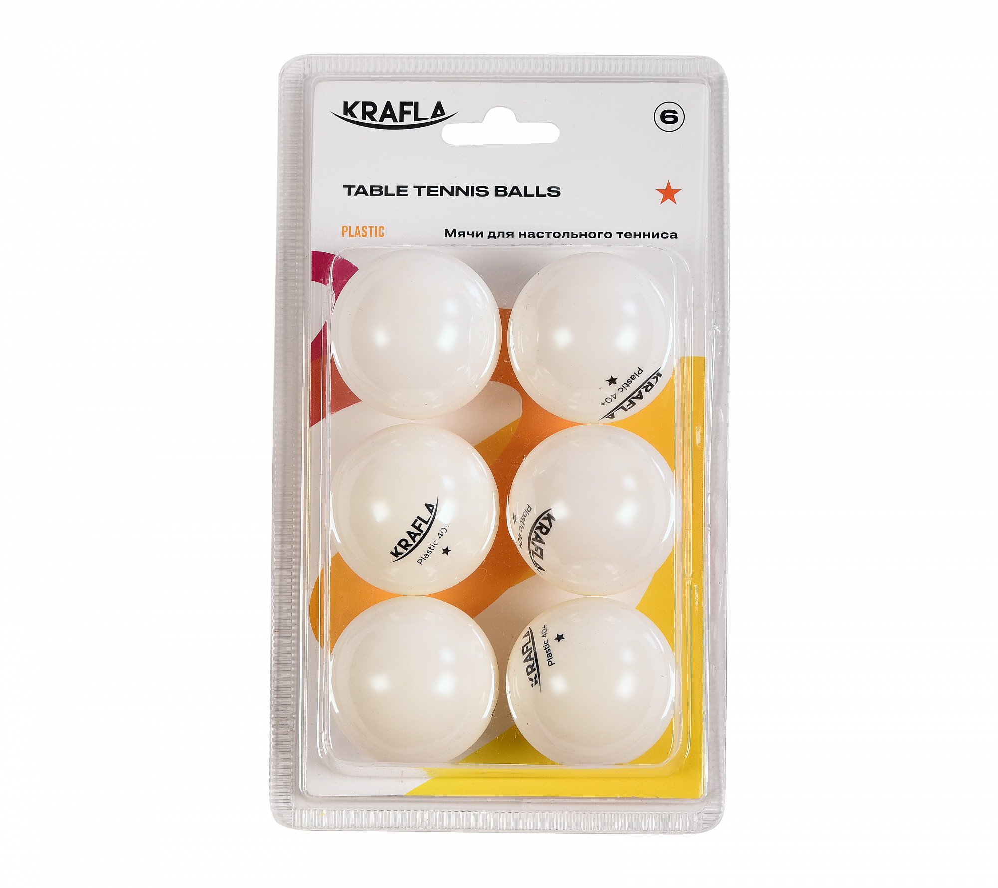 KRAFLA B-WT600 Набор для настольного тенниса (мяч одна звезда 6шт.)