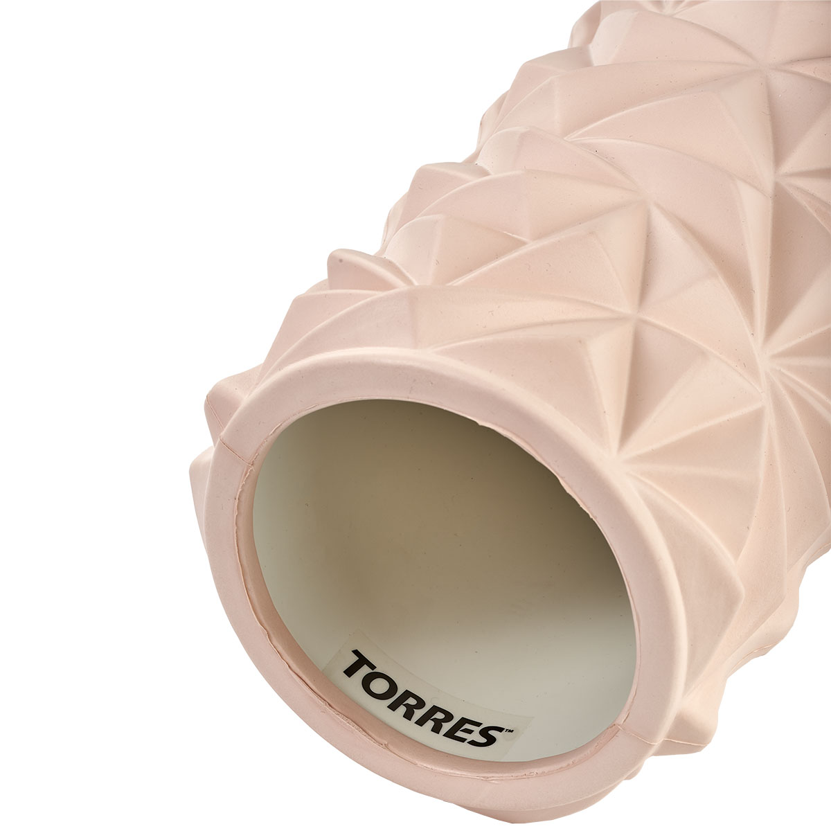 Ролик массажный TORRES, YL522001, с шипами, диаметр 14см, 33 см длина, пудровый