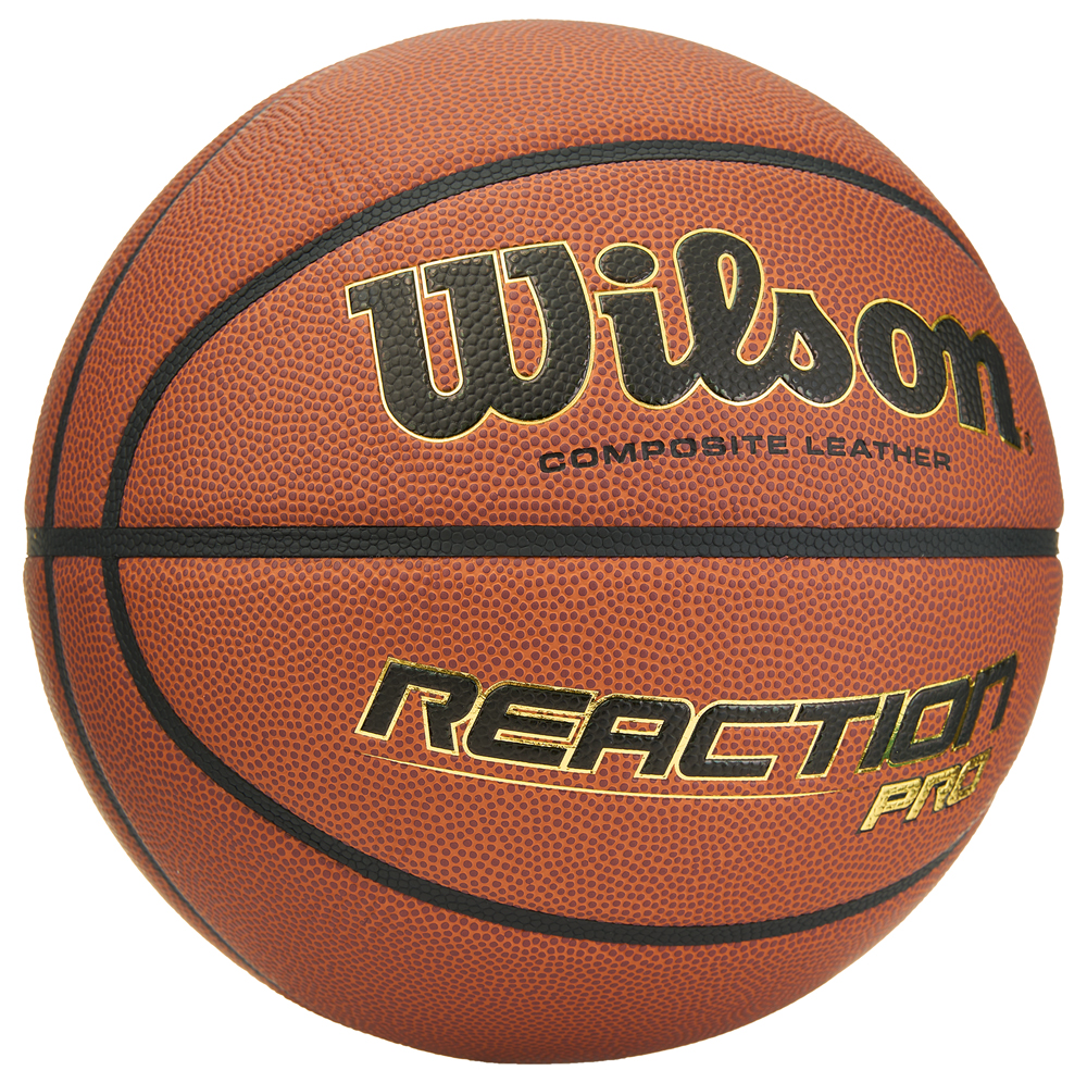 Мяч баск. WILSON Reaction PRO, WTB10137XB07, р.7, синт. PU, бутил. камера, темно-коричневый