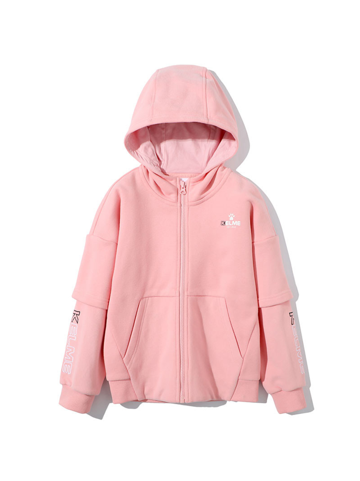 Детская толстовка KELME Girl's Hooded Jacket Pink