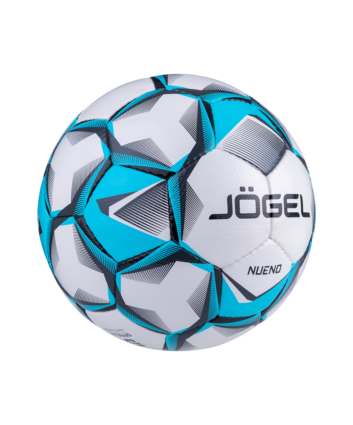 Мяч футбольный JOGEL Nueno №5, белый/голубой/черный, размер 5