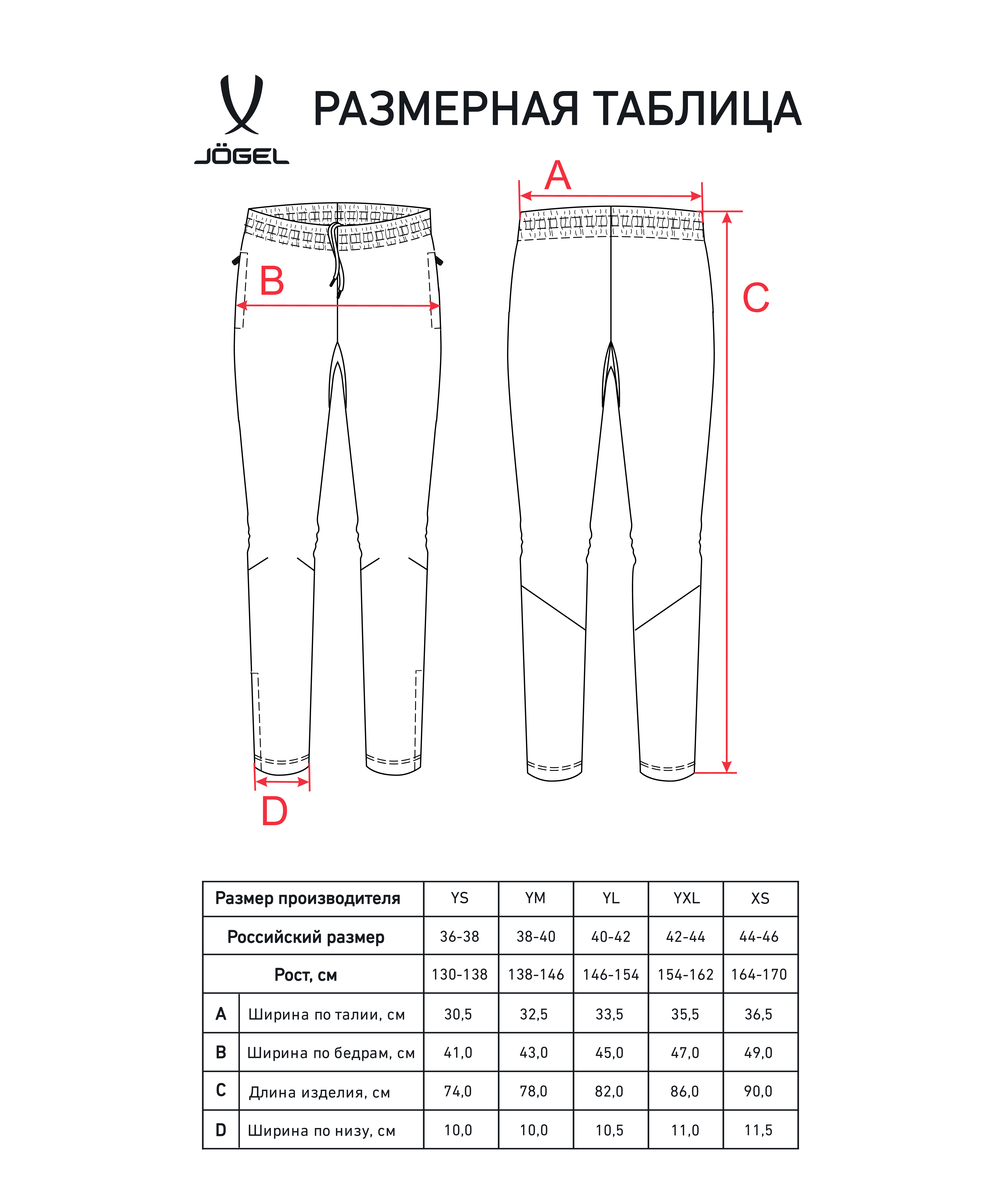 Брюки тренировочные JOGEL CAMP 2 Training Pants, черный, детский, размер XS