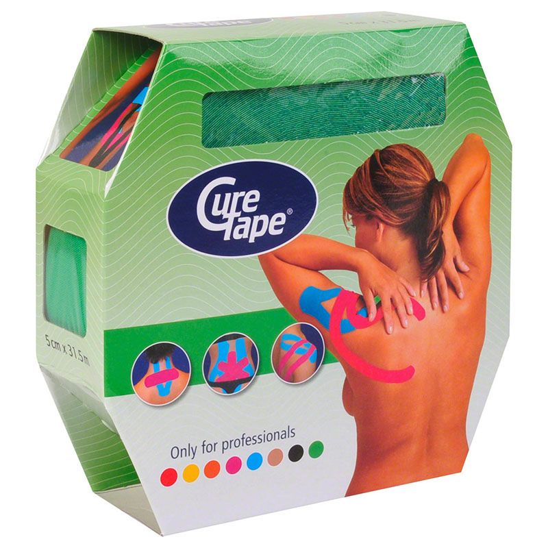 Тейп кинезиологический CureTape Giant Roll Green, 5 см x 31.5 м, 161308, зеленый