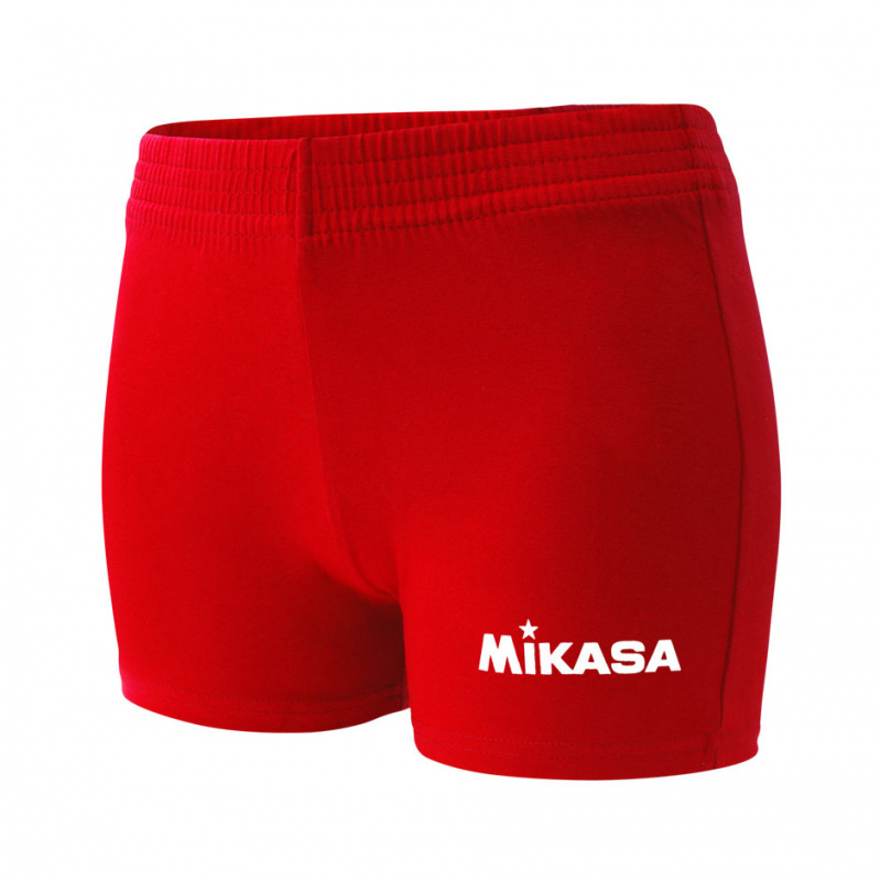Шорты тренир. жен. MIKASA MT165-04-2XL, р.2XL, 92% хлопок, 8% эластан, красный