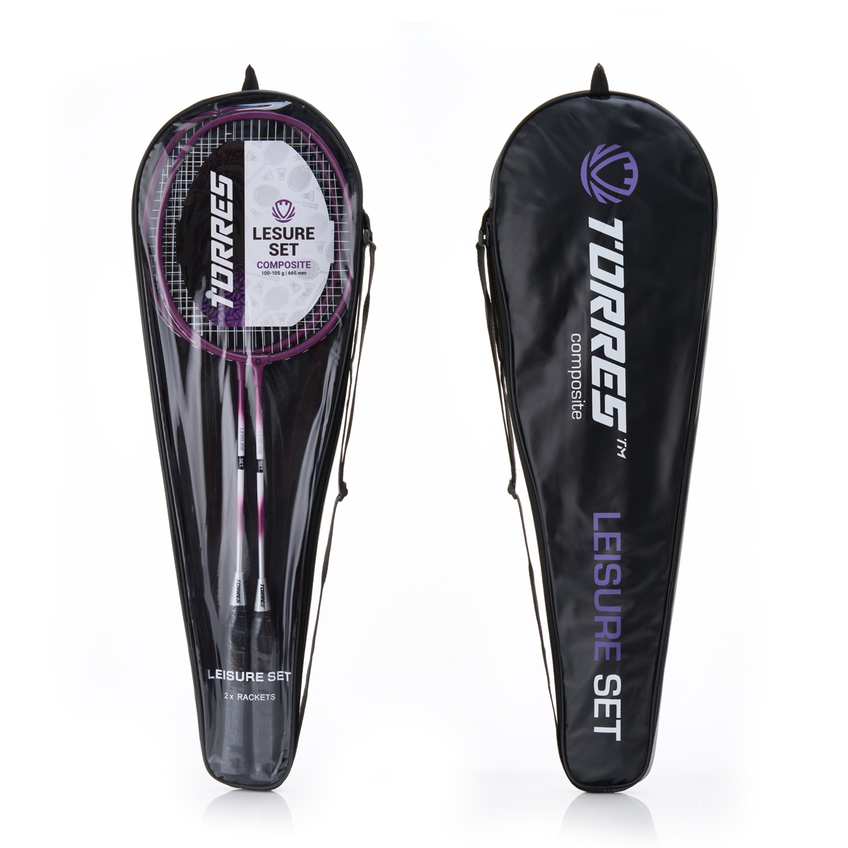 Набор для бадм. TORRES Leisure Set, BD23520, для начинающ.,стал. стерж, алюм. обод, со струнами,фиол