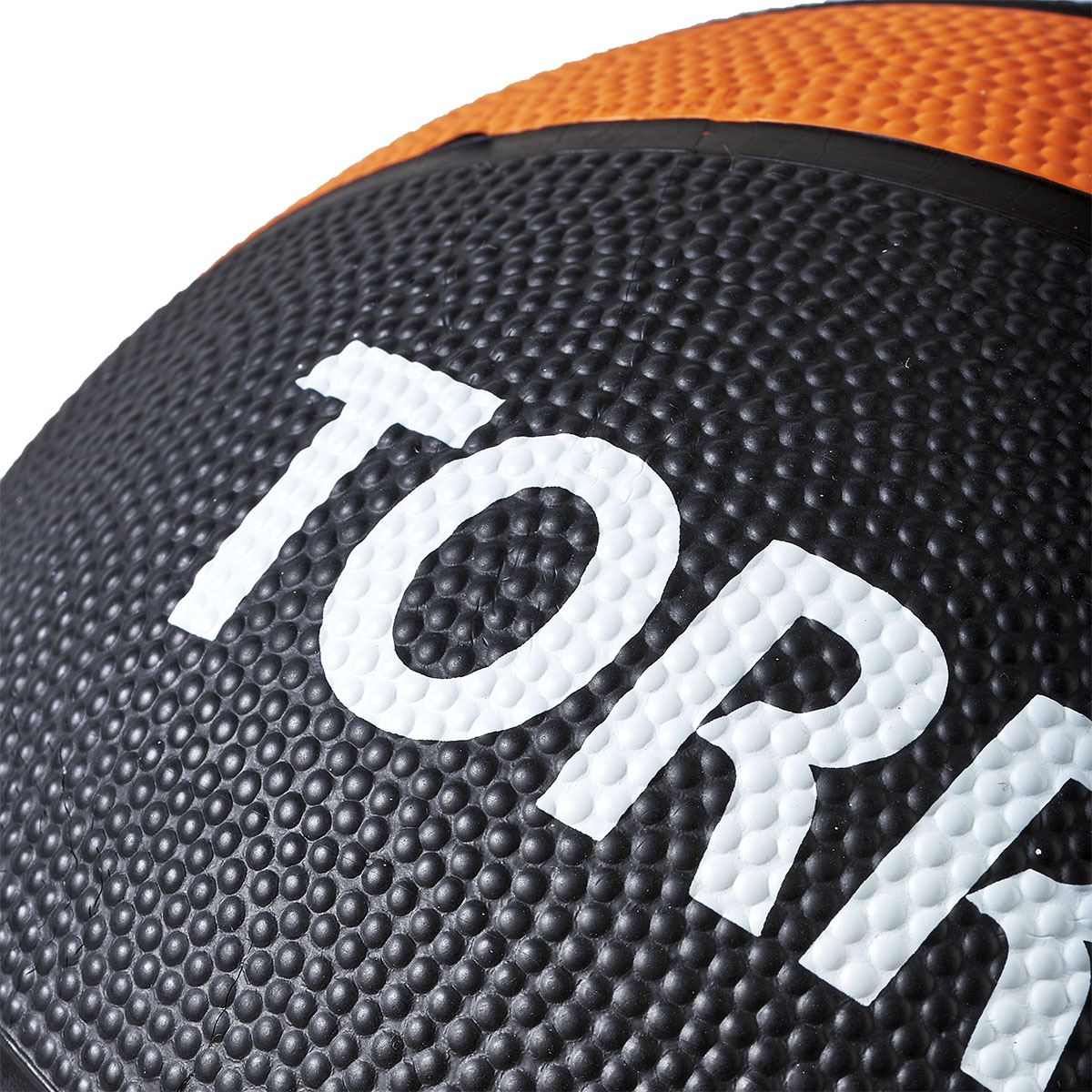 Медбол TORRES 2 кг, AL00222, резина, диаметр 19,5 см, черно-оранжевый