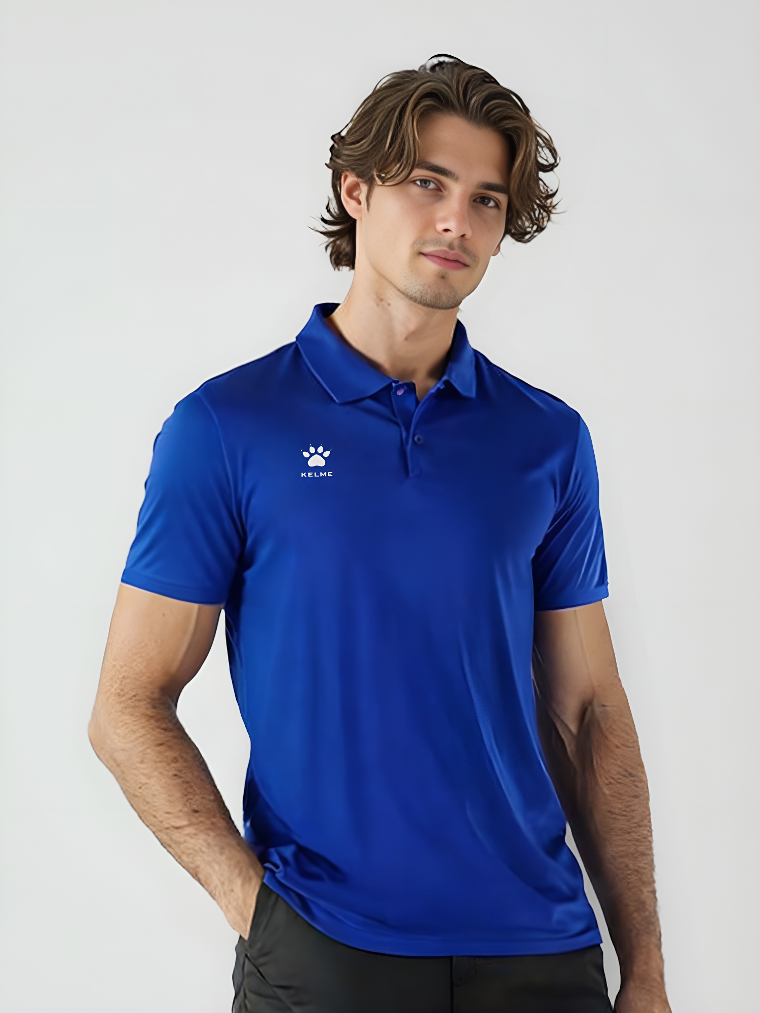 Футболка-поло KELME Short Sleeve Polo Shirt Blue