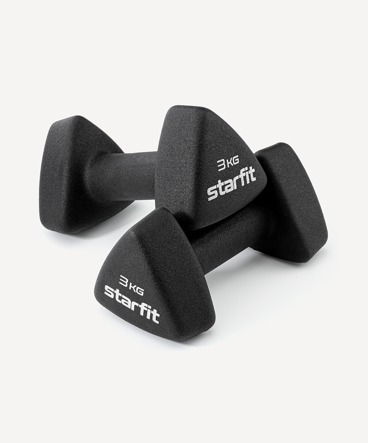 УЦЕНКА Гантель неопреновая STARFIT DB-205 3 кг, черный, пара