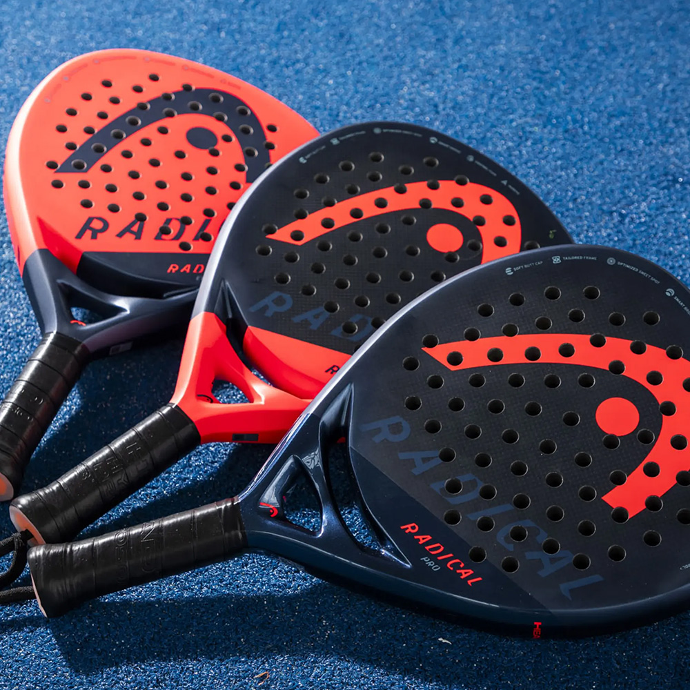 Ракетка для падела HEAD Radical Mottion, 222044, для продвинутых игроков, карбон, темносине-красный
