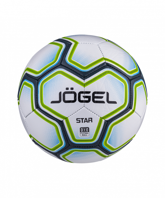 Мяч футзальный Star №4, белый/синий/зеленый, размер 4