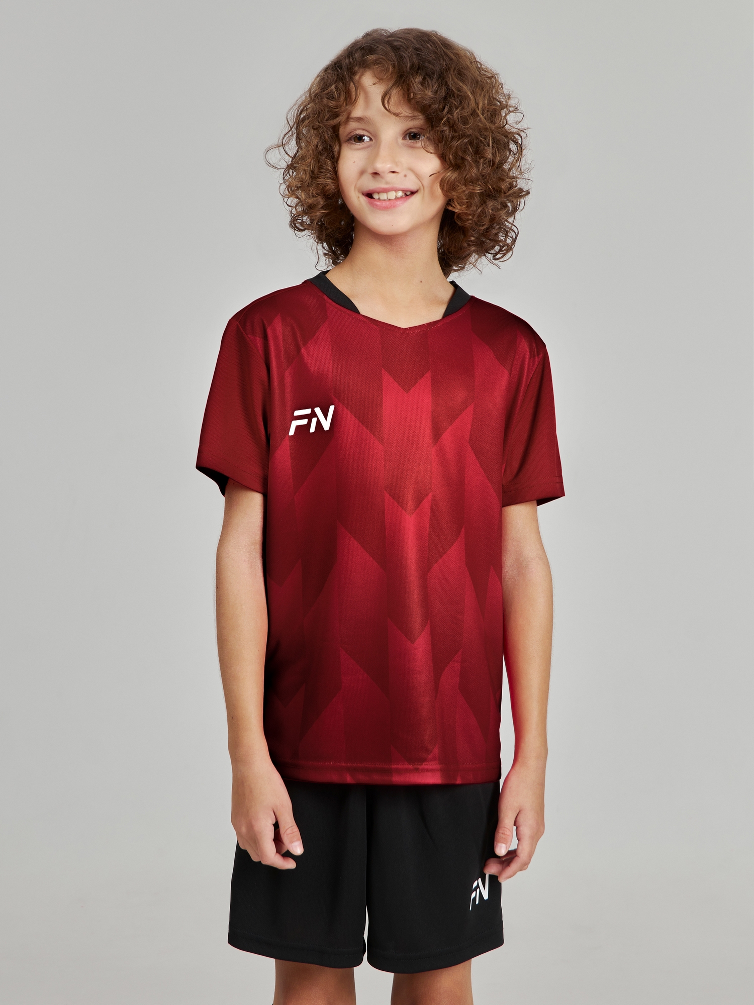 Детская футбольная форма FN Maple Kid (Red/Black)