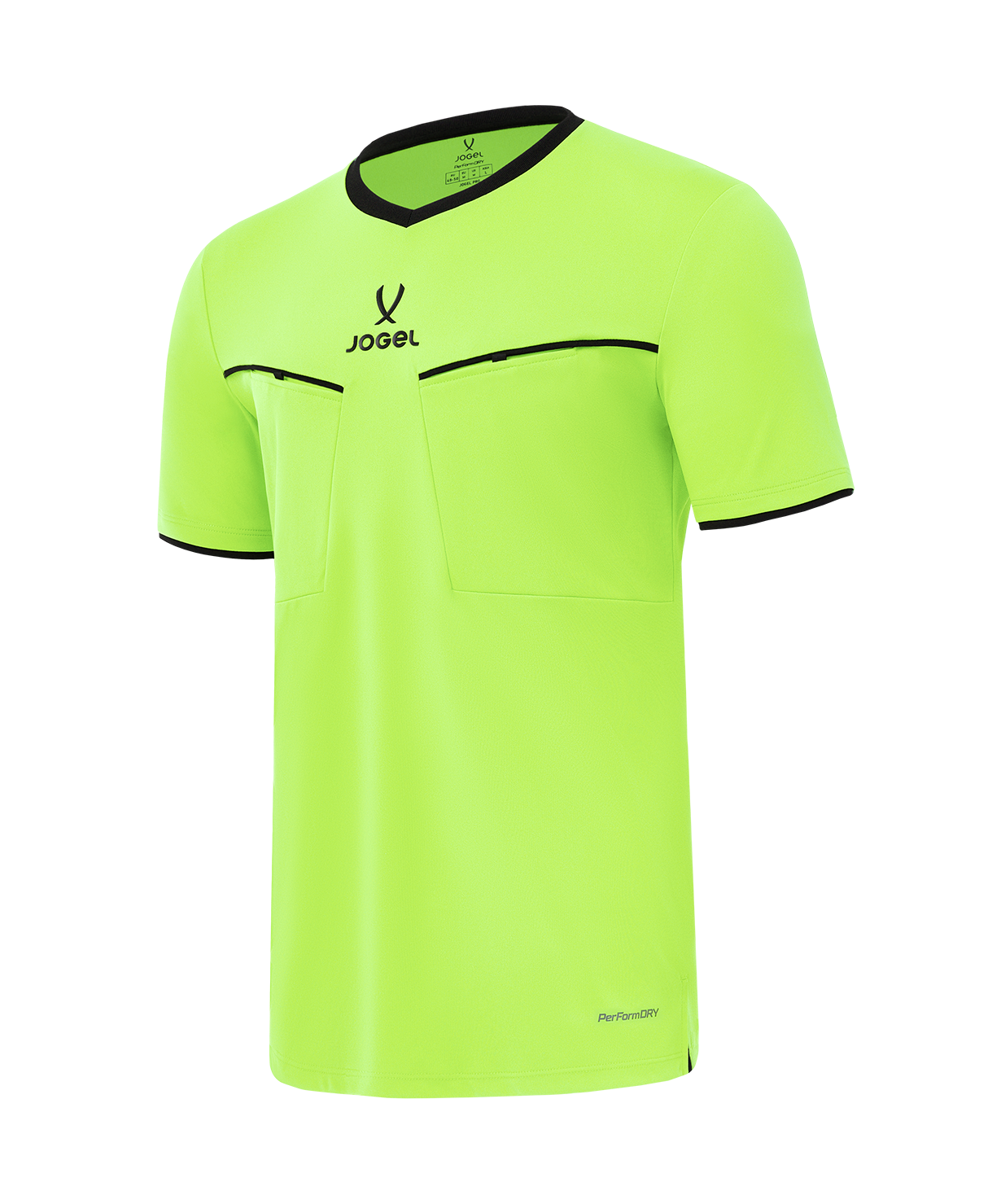 Футболка судейская JOGEL DIVISION PerFormDRY Referee SS Tee 2.0, желтый неон
