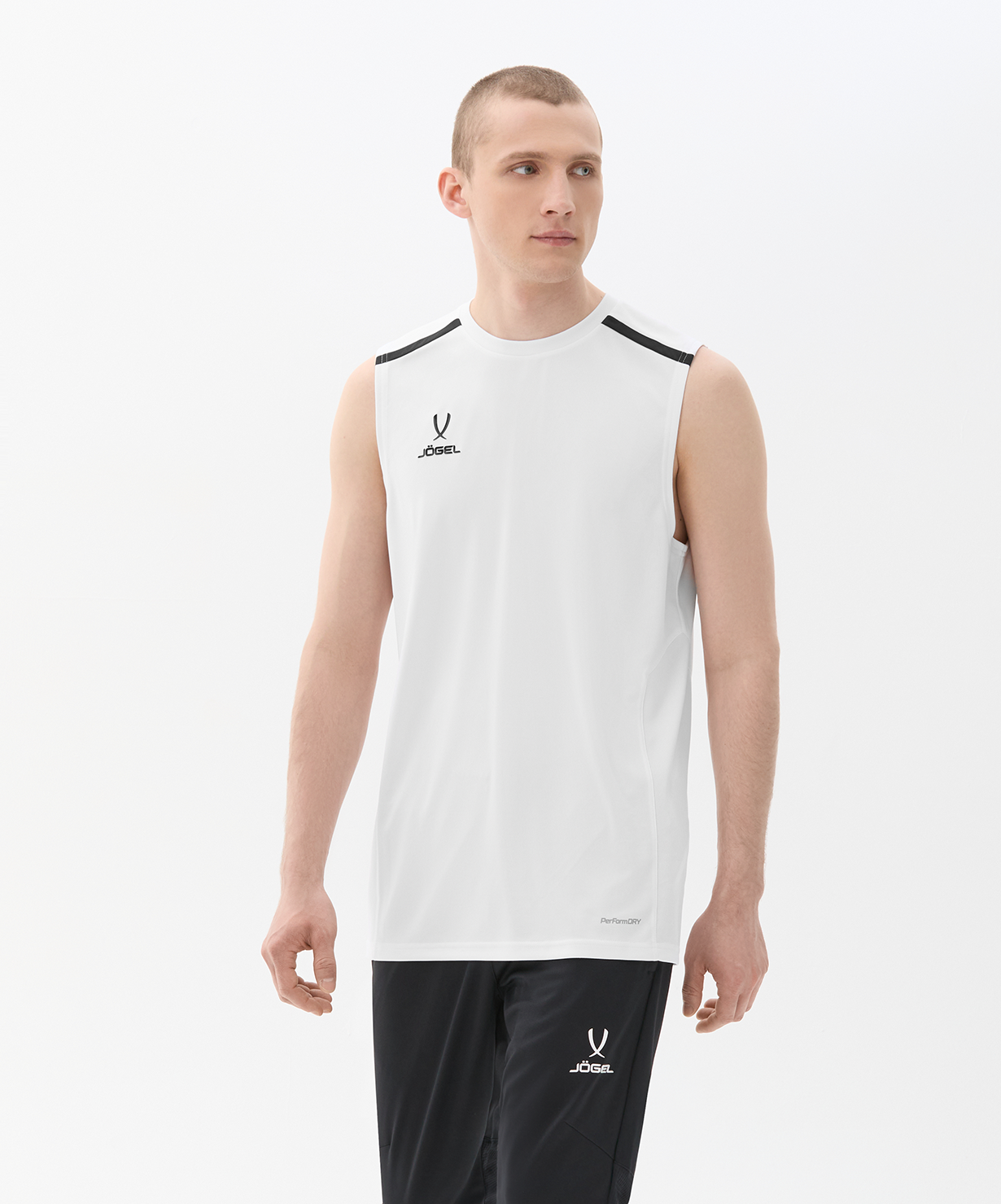 Майка тренировочная JOGEL DIVISION PerFormDRY Training Sleeveless, белый, размер L