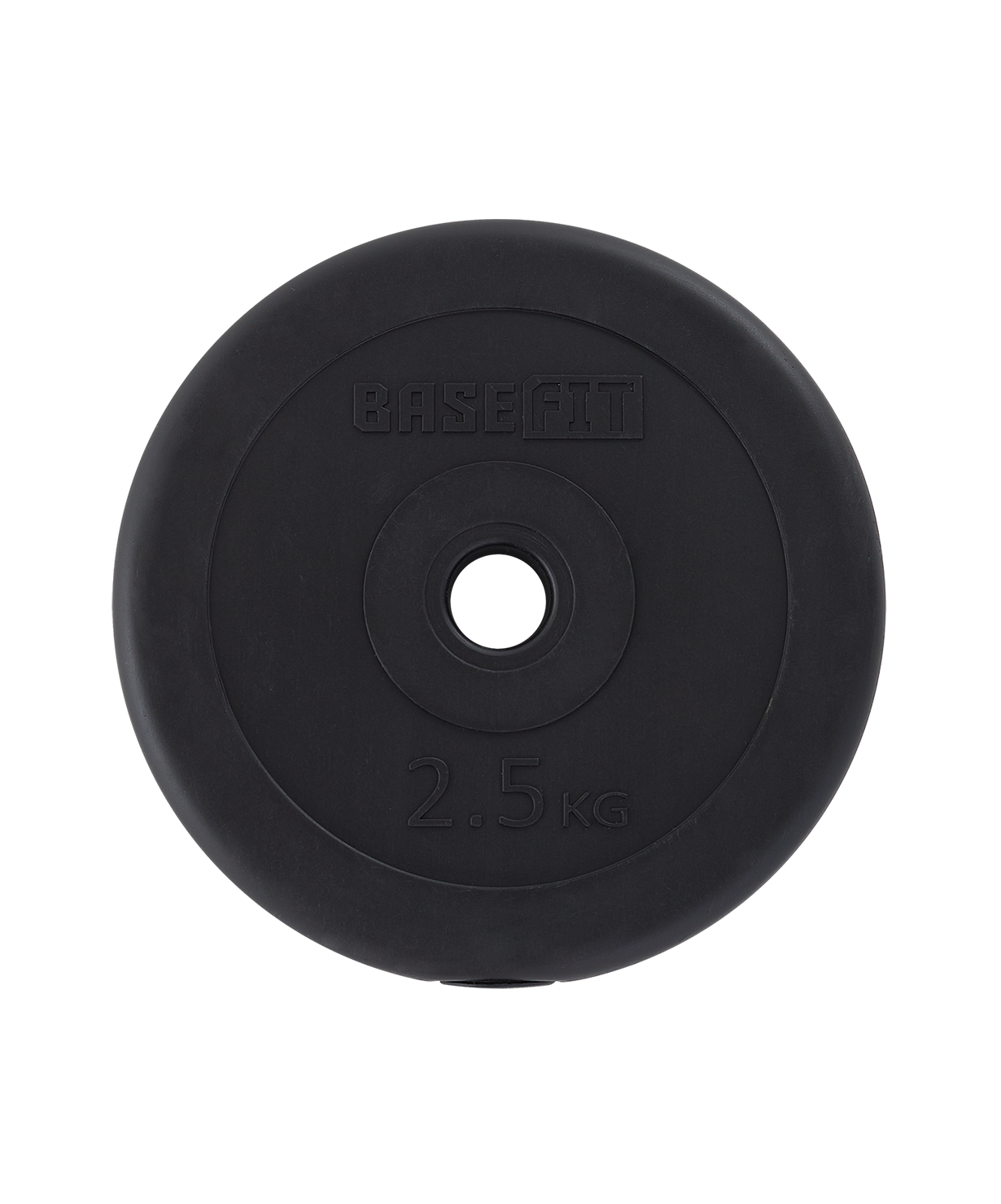 Диск пластиковый BASEFIT BB-203 d=26 мм, черный, 2,5 кг