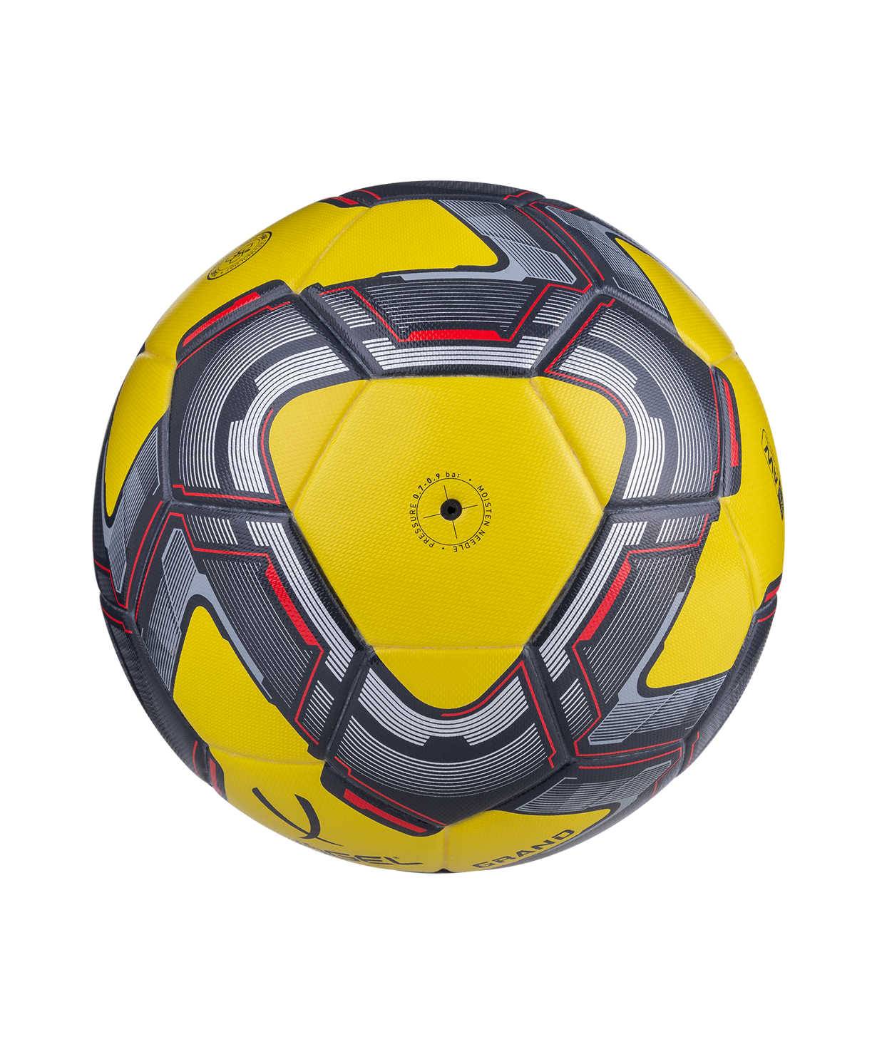 Мяч футбольный JOGEL Grand №5, желтый/серый/красный, размер 5